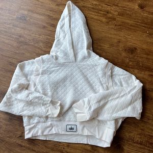Alo Quillted Cropped Arena Hoodie